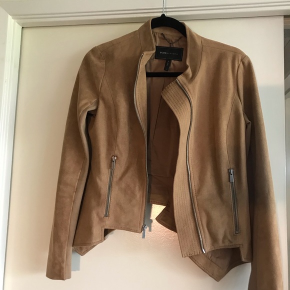 Bcbgmaxazria light brown suede S jacket - Picture 2 of 7